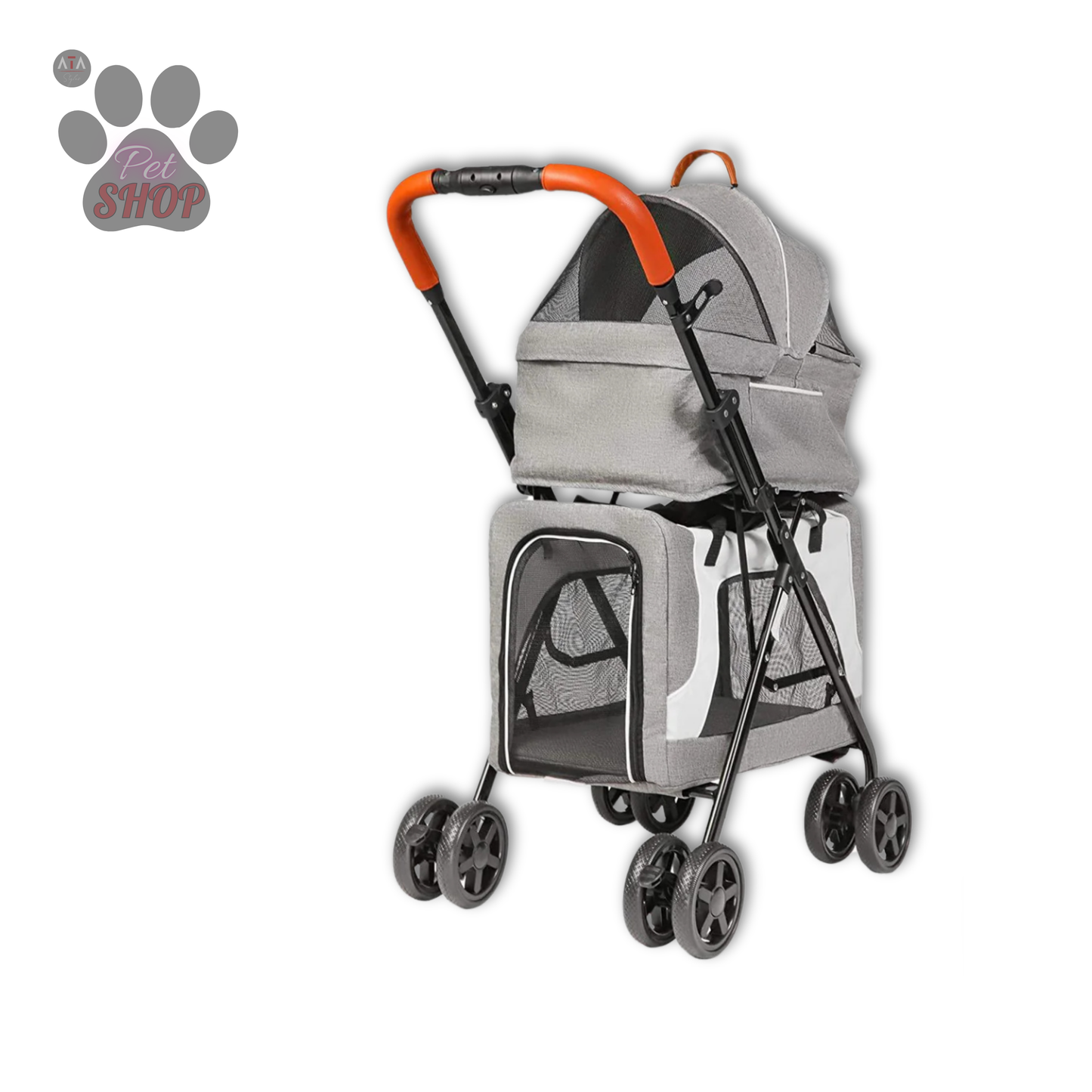 Double Cabin Pet Stroller