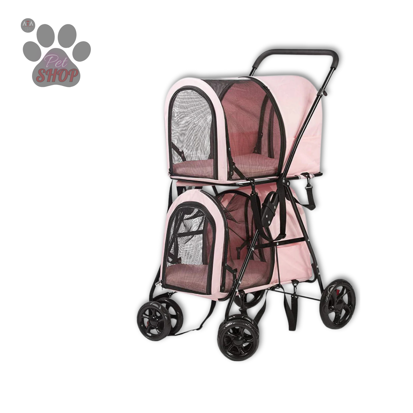 Detachable Double Pet Stroller