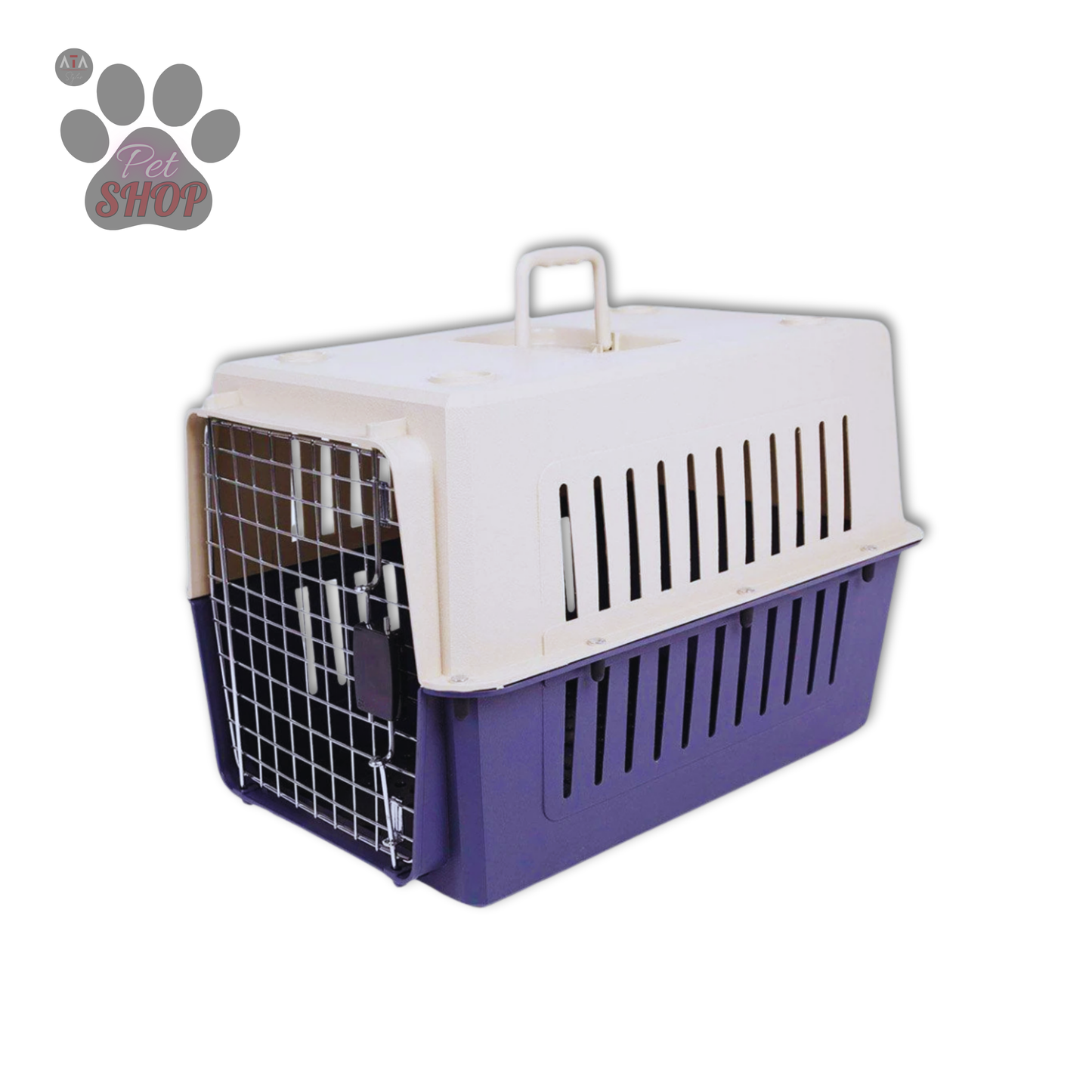 Plastic Pet Carrier Cage (Large)