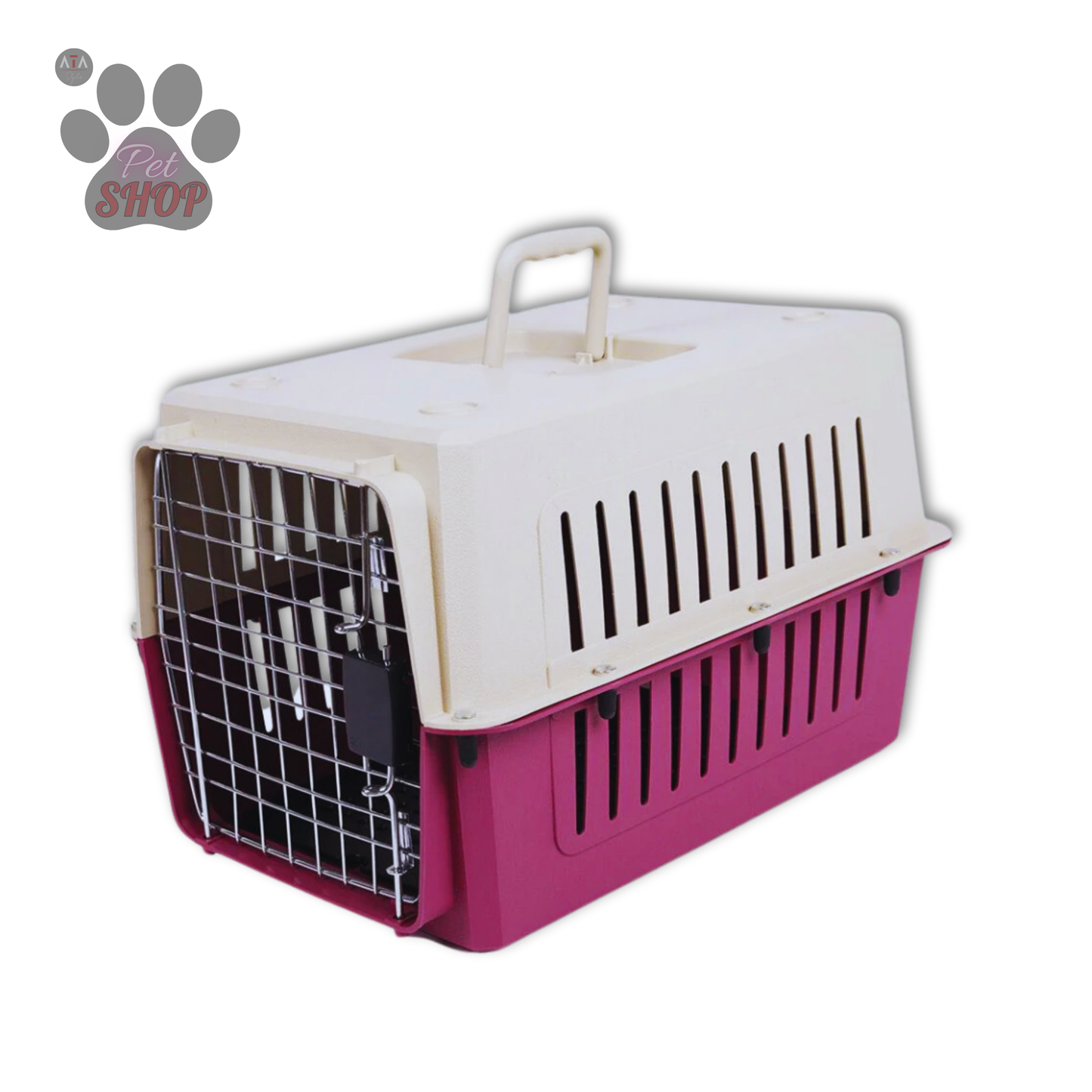 Plastic Pet Carrier Cage (Large)