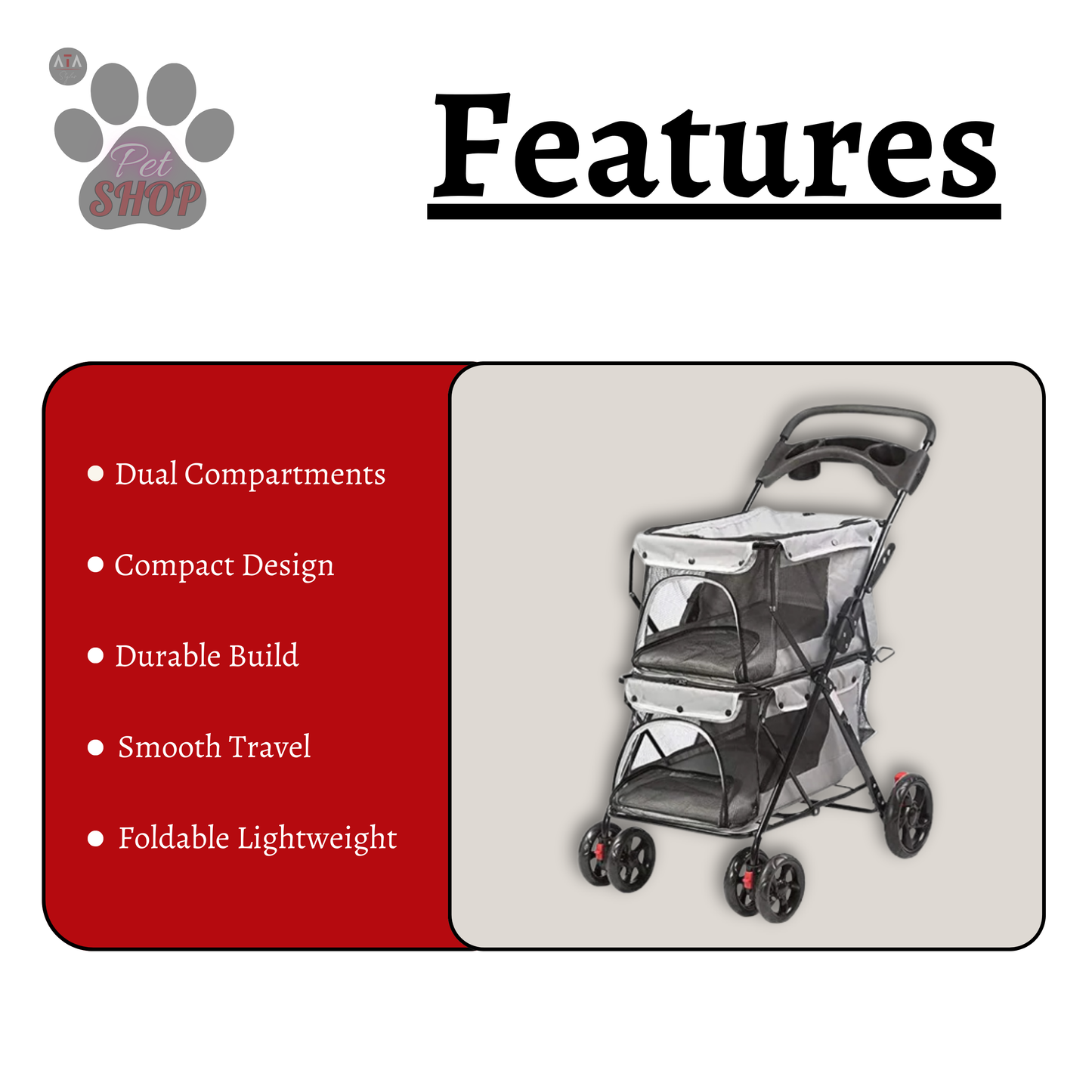 Double Decker Pet Stroller